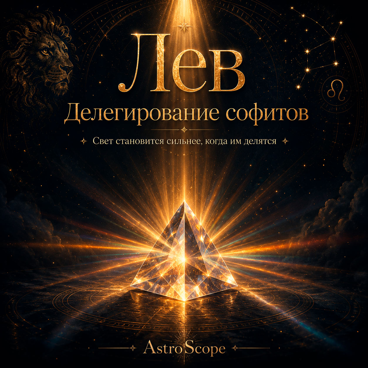 ♌ Лев, энергия 13 июля: Делегирование софитов