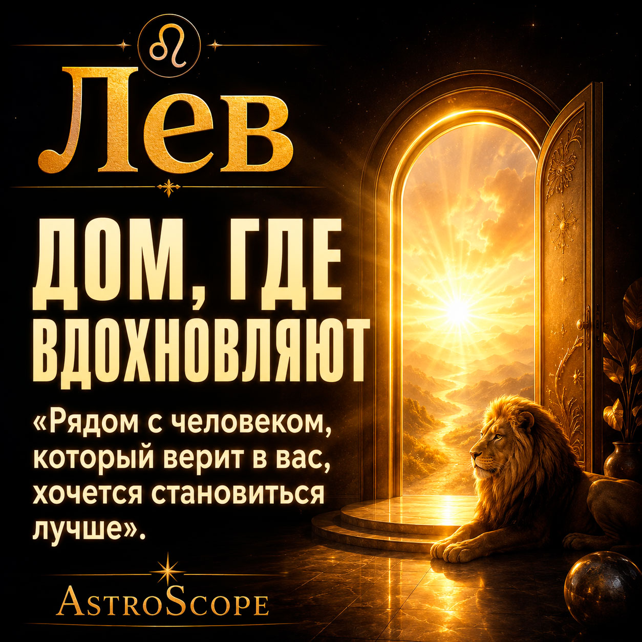 ♌ Лев, энергия 19 июля: Дом, где вдохновляют