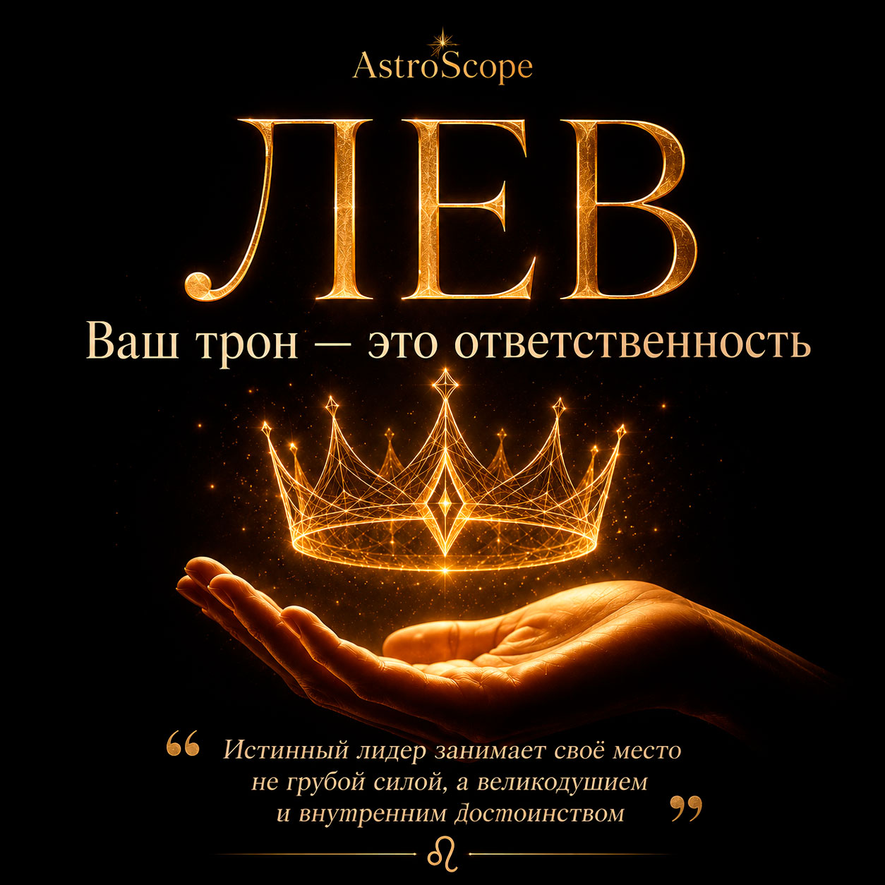 ♌ Лев, энергия 26 июля: Ваш трон — это ответственность