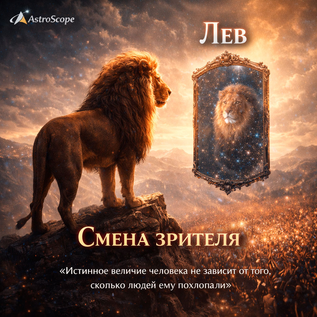 ♌ Лев · 27 февраля · Смена зрителя: от толпы к зеркалу