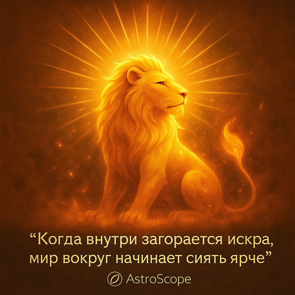 Лев — свет вдохновения, который хочется нести вперёд