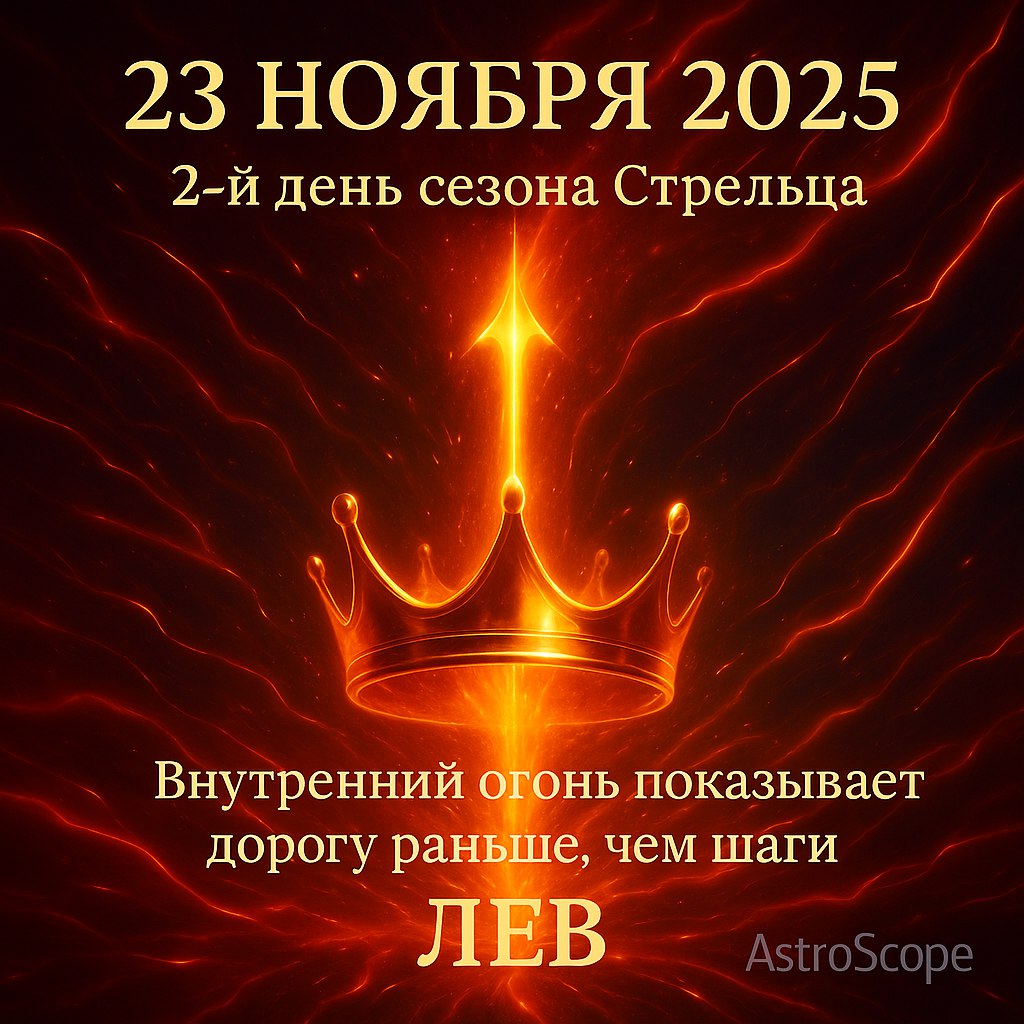 Лев 23 ноября 2025 — день импульса и лидерства!
