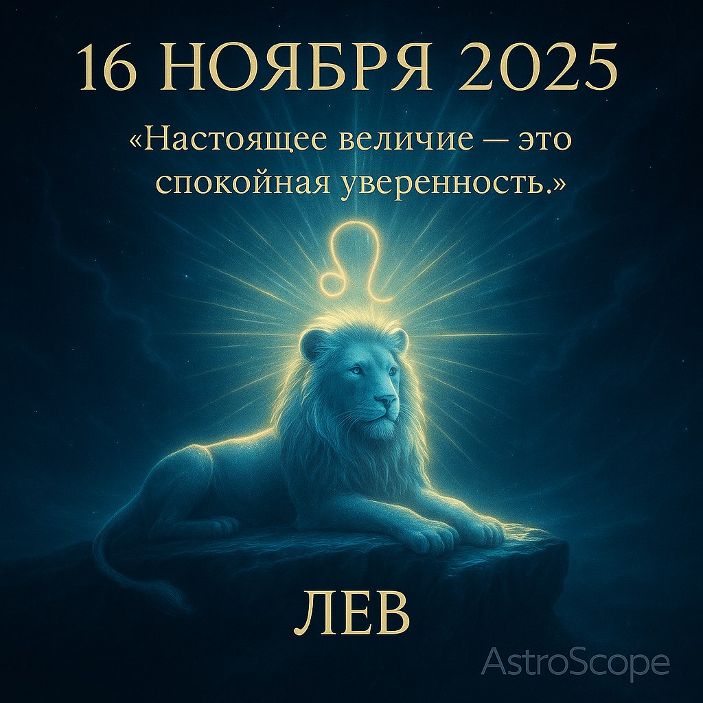 Лев 16 ноября 2025 — время внутренней силы и уверенного покоя
