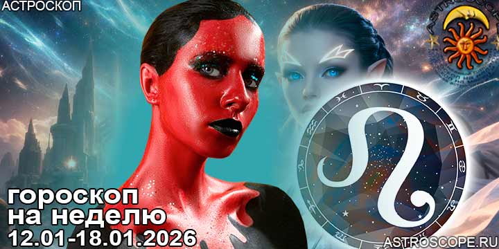 Лев и ваш гороскоп на неделю по аспектам периода с 12 января по 18 января 2026