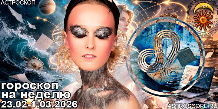 Лев и ваш гороскоп на неделю по аспектам периода с 23 февраля по 1 марта 2026