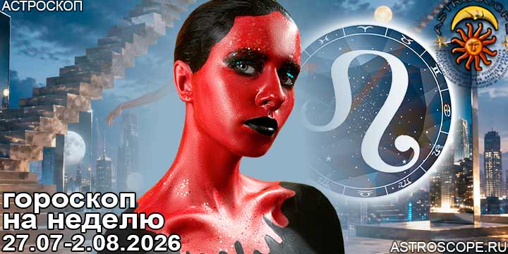 Лев и ваш гороскоп на неделю по аспектам периода с 27 июля по 2 августа 2026