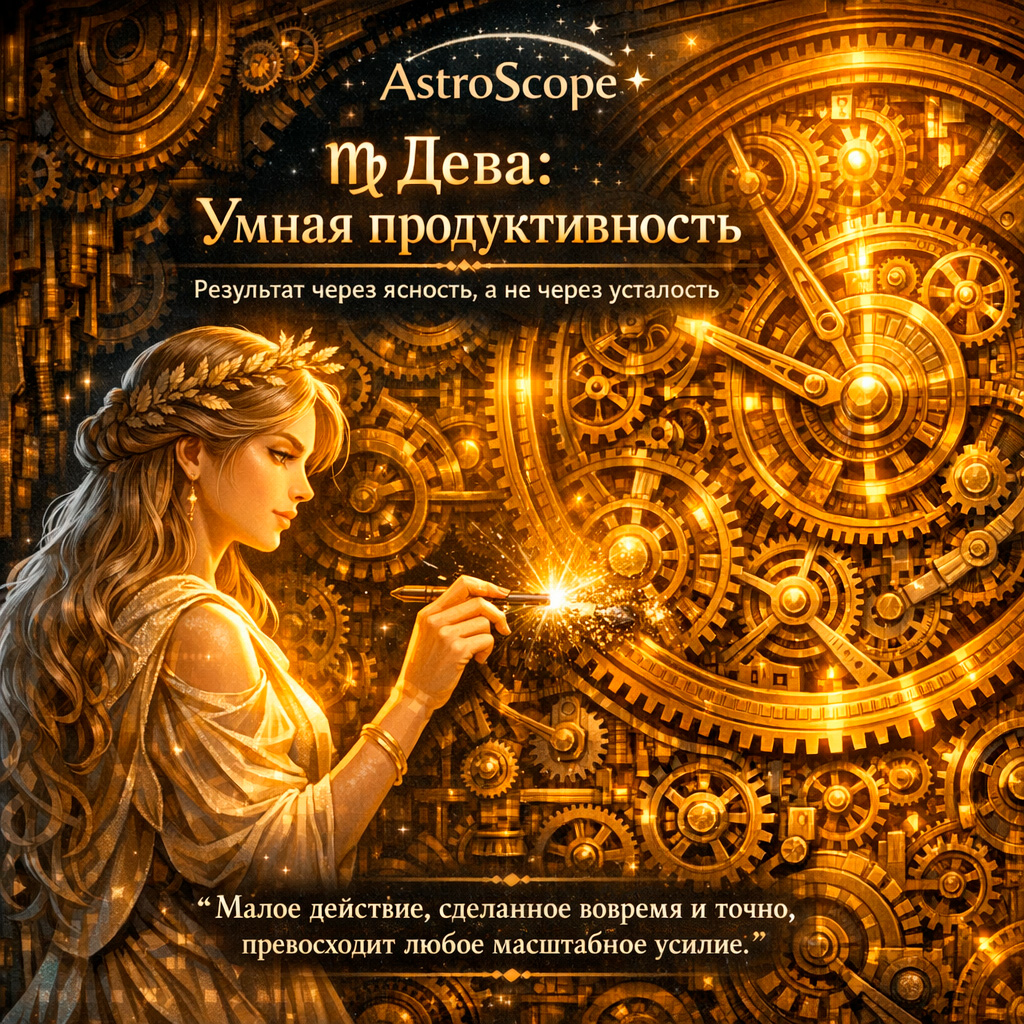 ♍ Дева: День умной продуктивности Результат через ясность, а не через усталость