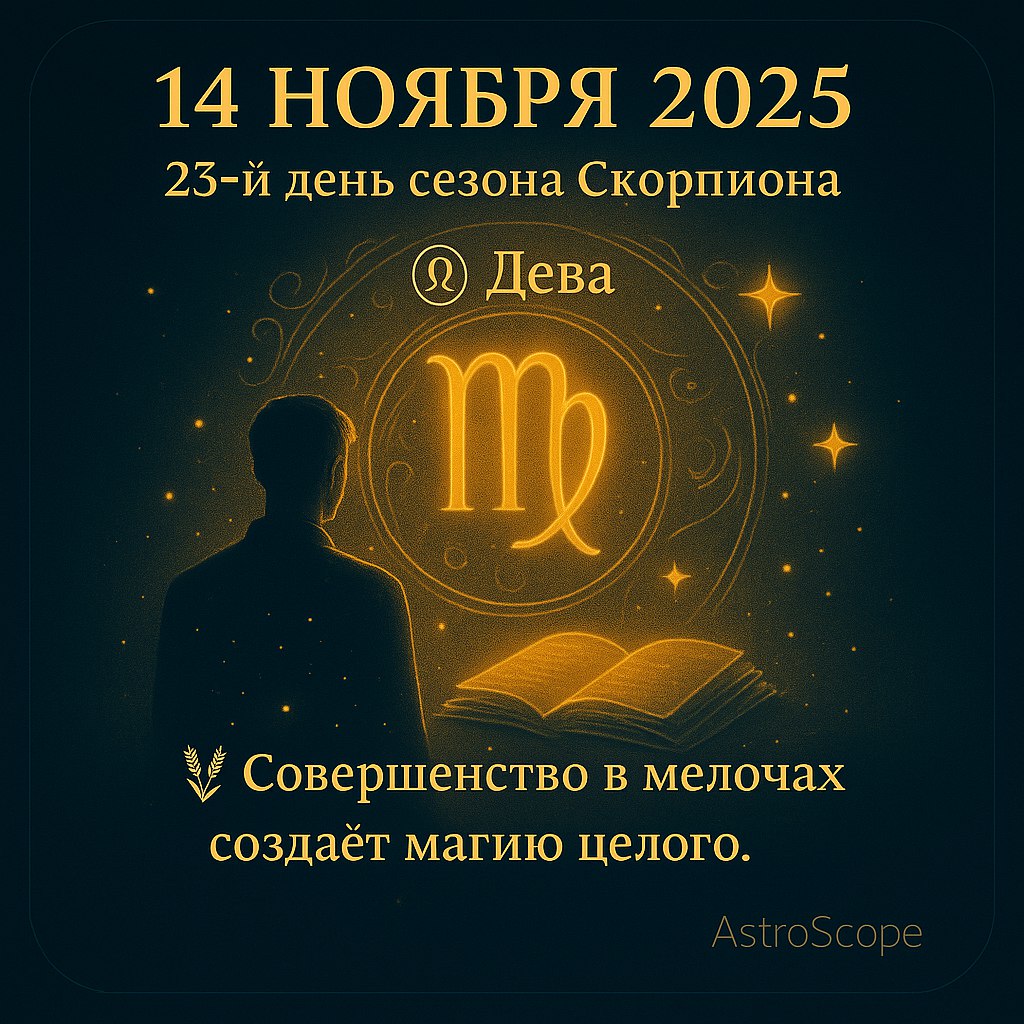 Дева 14 ноября 2025 — день творческой точности и внутреннего порядка