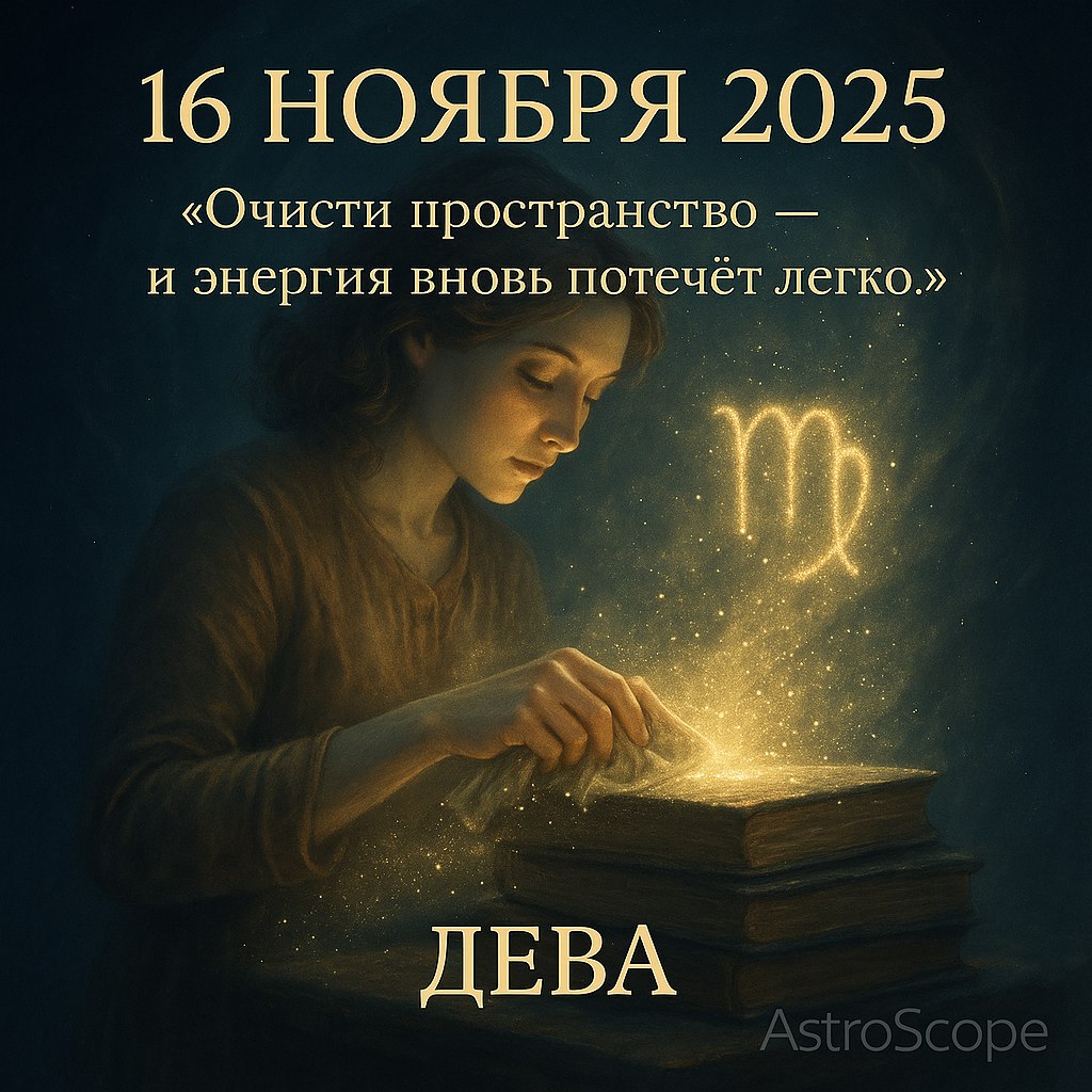 Дева 16 ноября 2025 — день очищения и обновления потоков энергии