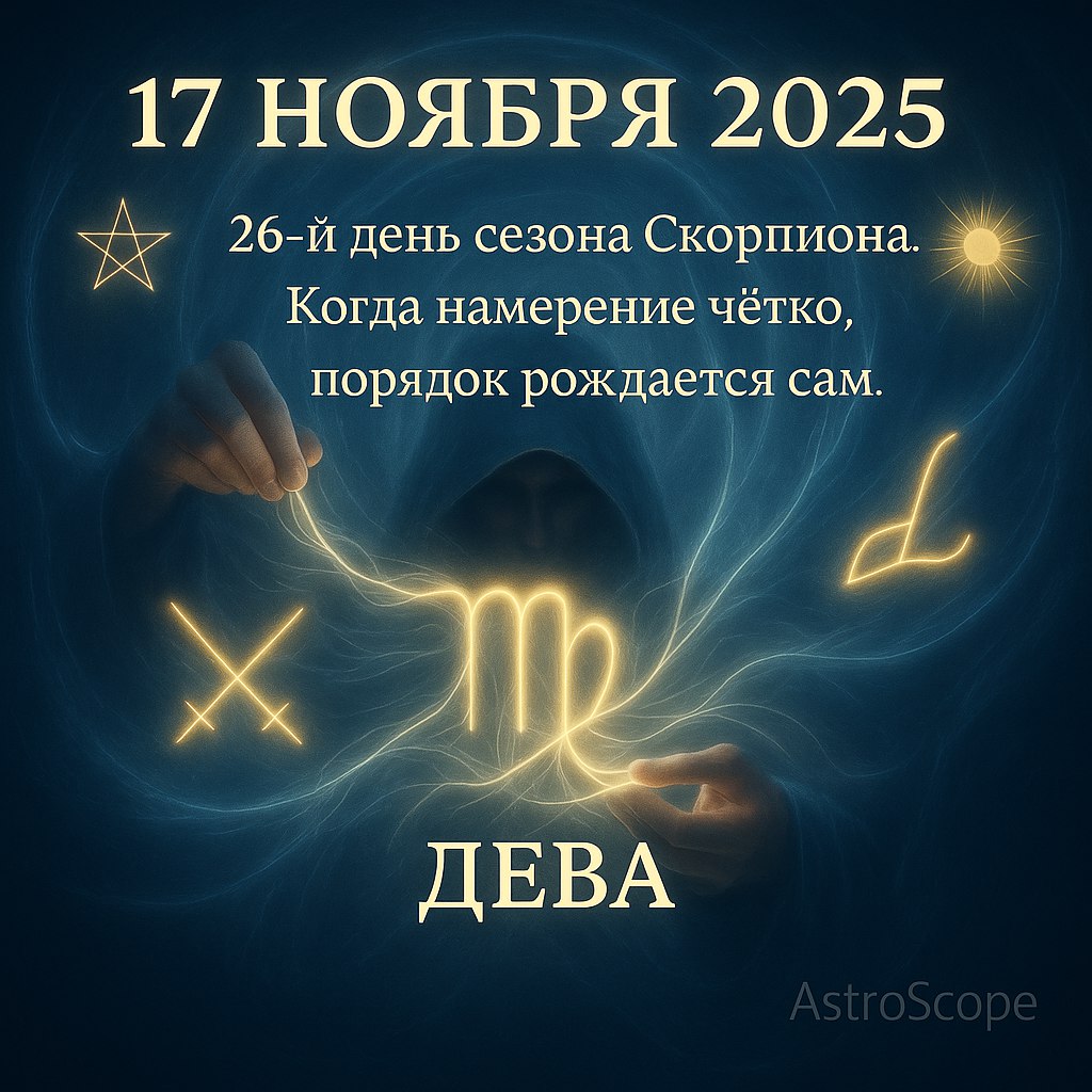 ♍ Дева 17 ноября 2025 — день, когда чёткость намерений создаёт гармонию
