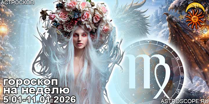 Дева и ваш гороскоп на неделю по аспектам периода с 5 января по 11 января 2026
