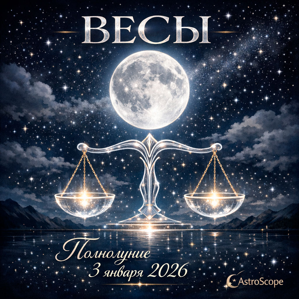 ♎ ВЕСЫ Полнолуние 3 января 2026: честный баланс и точка истины