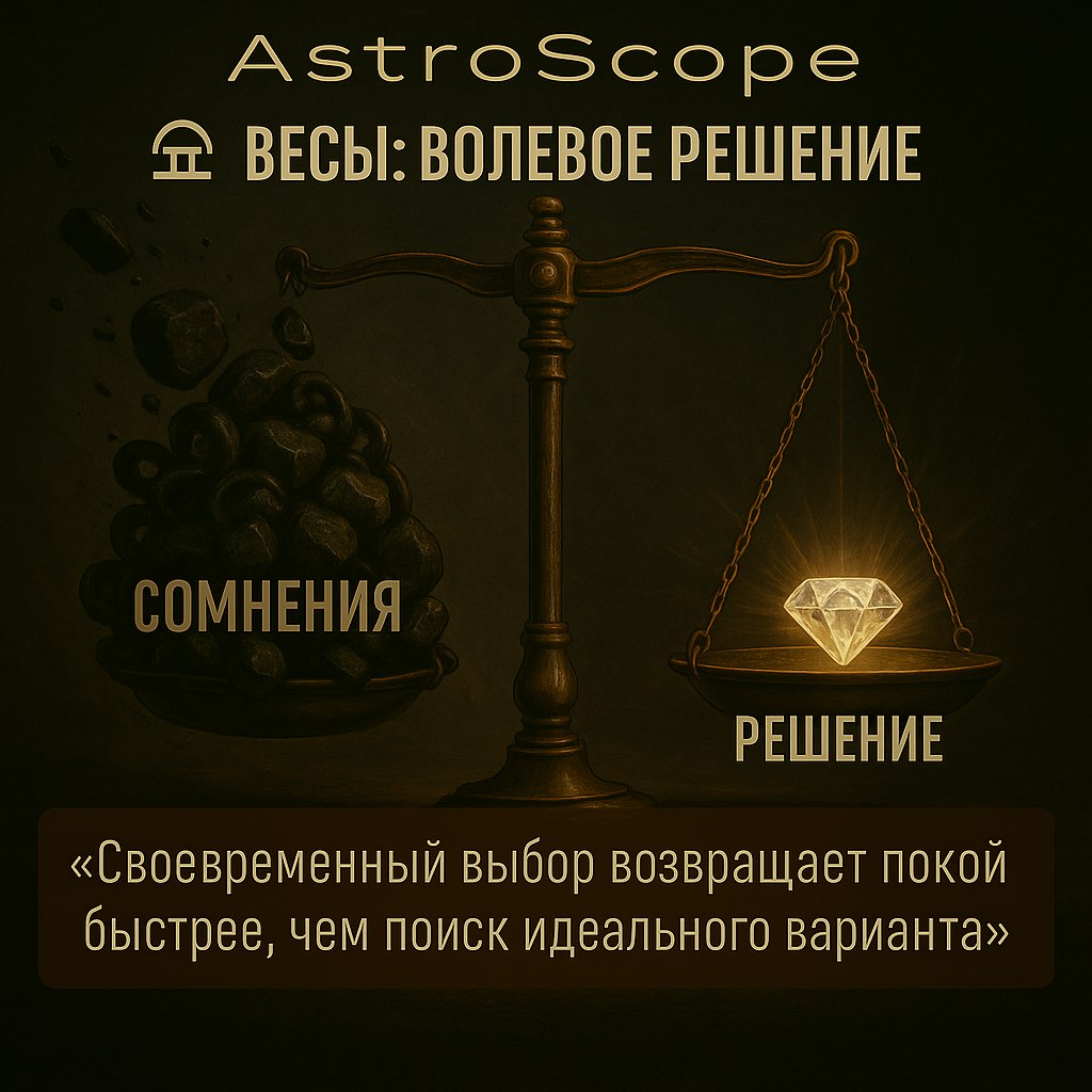 ♎ Весы: День волевого решения Время выйти из ловушки бесконечных сомнений