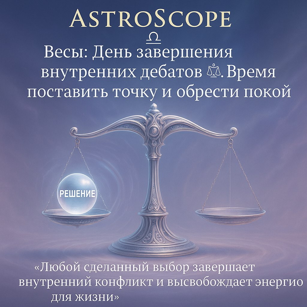 ♎ Весы: 24 января — день завершения внутренних дебатов