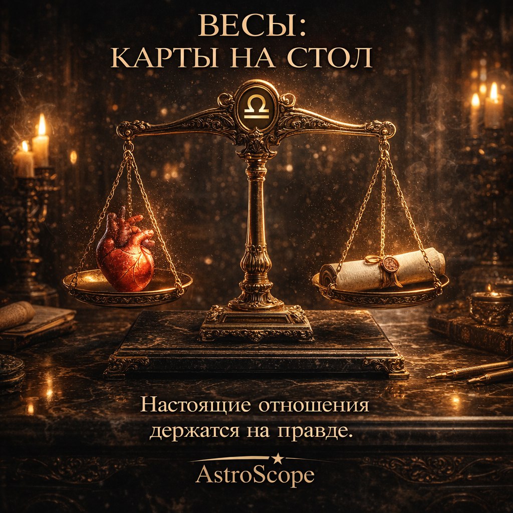 ♎ Весы: 27 января — день «карты на стол»