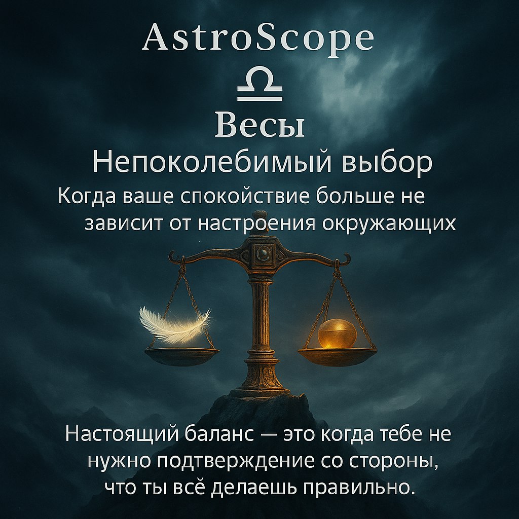 ♎️ Весы: когда ваше спокойствие больше не зависит от настроения окружающих