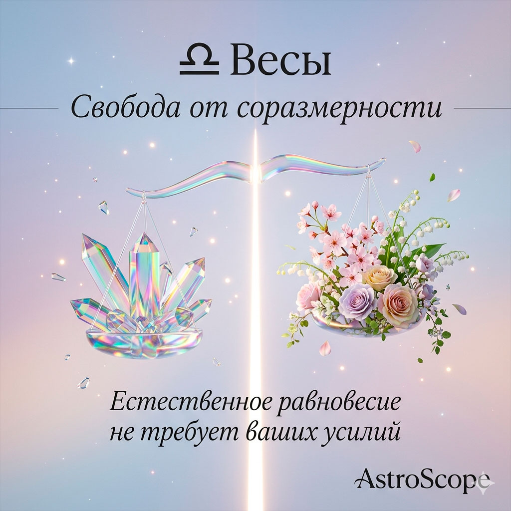 ♎ Весы, энергия 19 апреля: Свобода от соразмерности