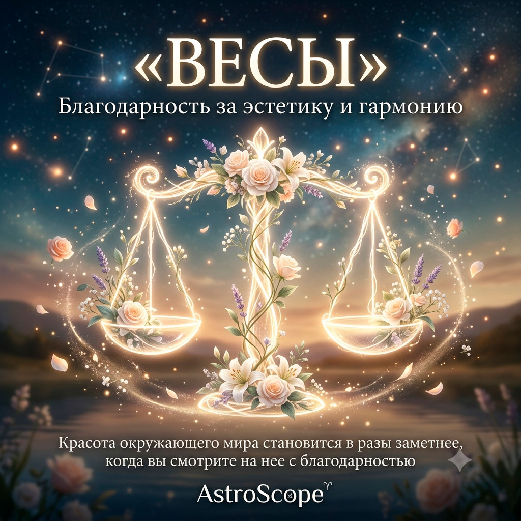 ♎ Весы, энергия 10 июля: Благодарность за эстетику и гармонию