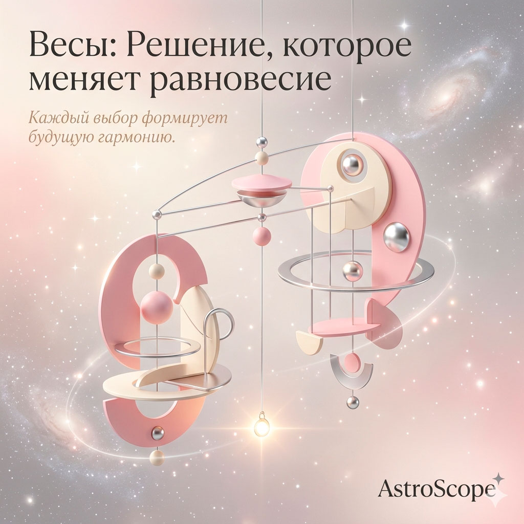 ♎ Весы, энергия 9 июня: Решение, которое меняет равновесие