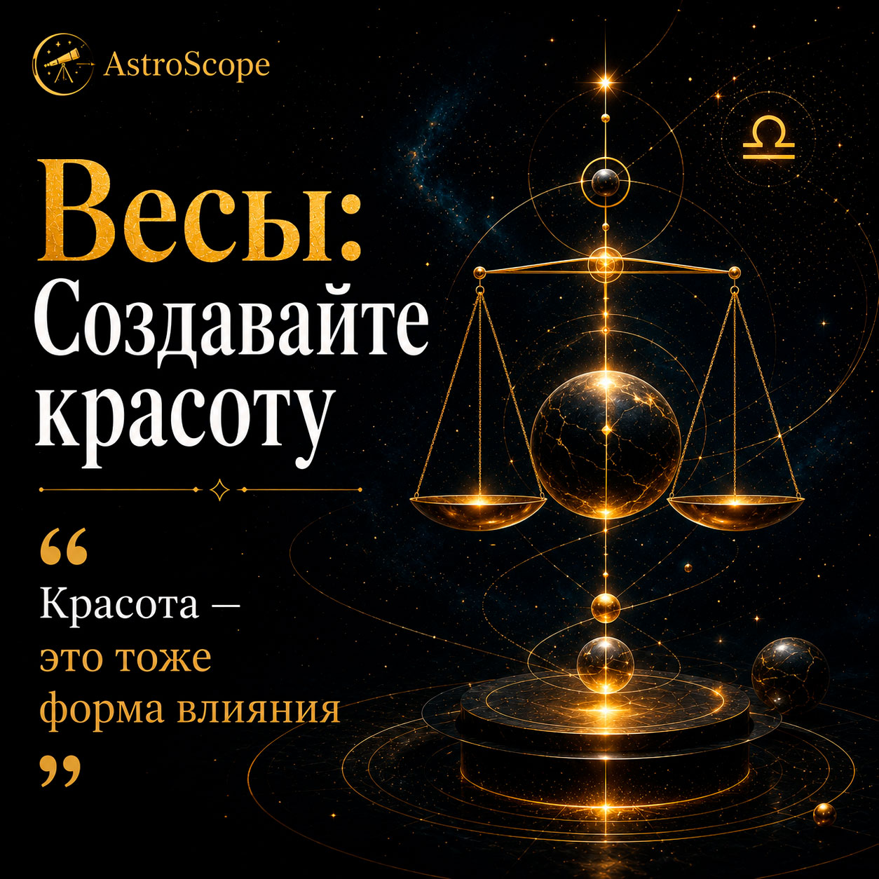 ♎ Весы, энергия 1 августа: Создавайте красоту