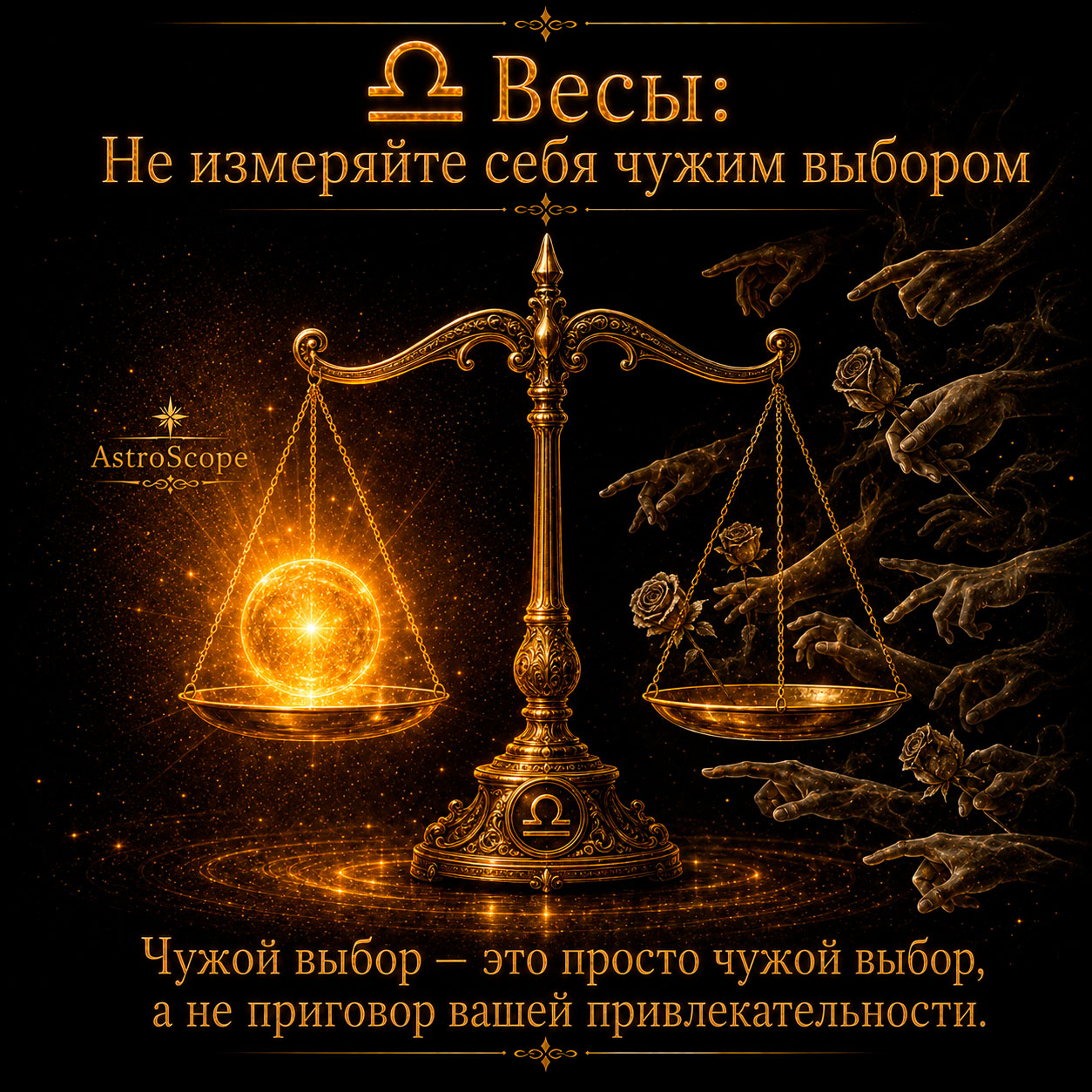 ♎ Весы, энергия 7 августа: Не измеряйте себя чужим выбором