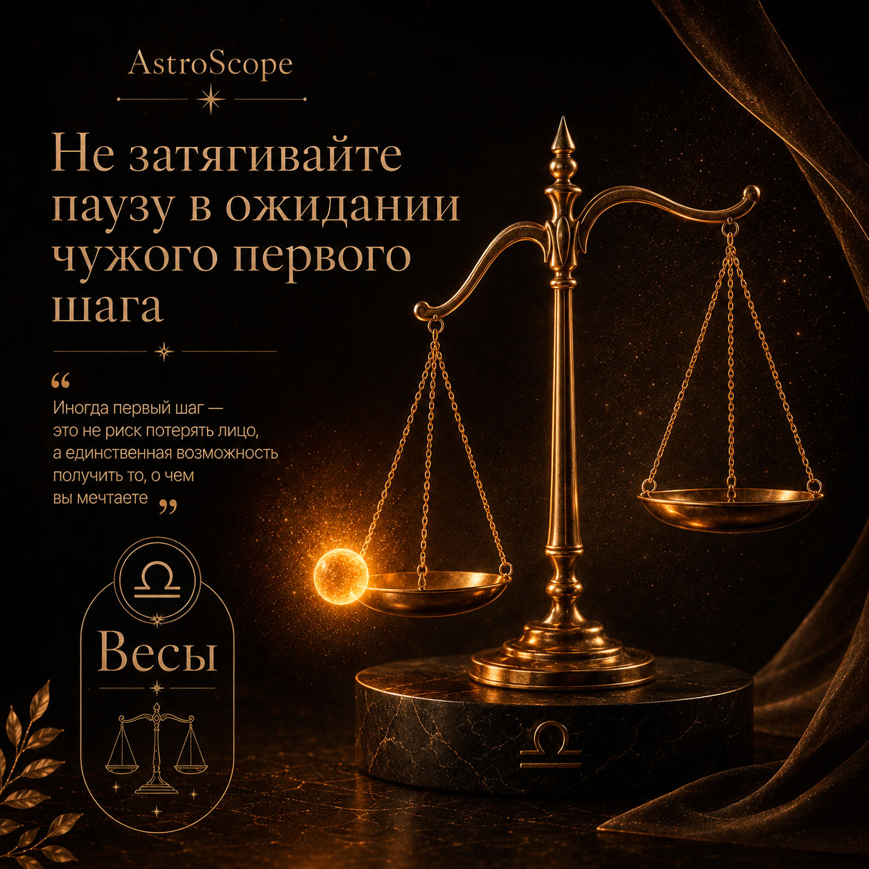 ♎ Весы, энергия 16 августа: Не затягивайте паузу в ожидании чужого первого шага