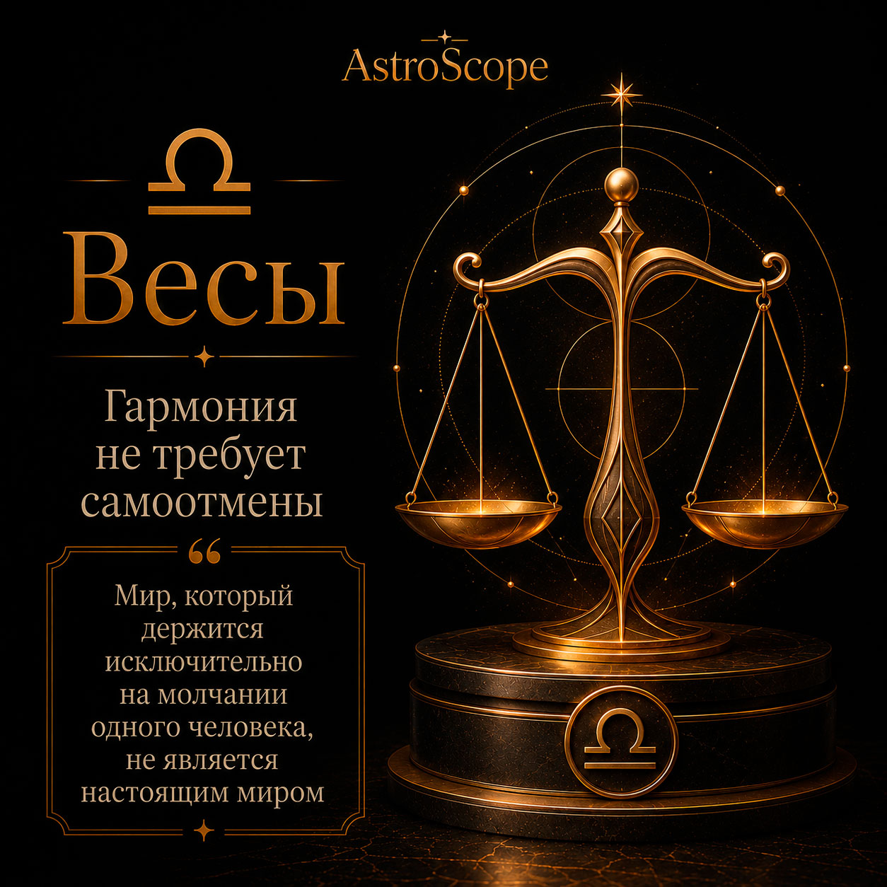 ♎ Весы, энергия 17 августа: Гармония не требует самоотмены