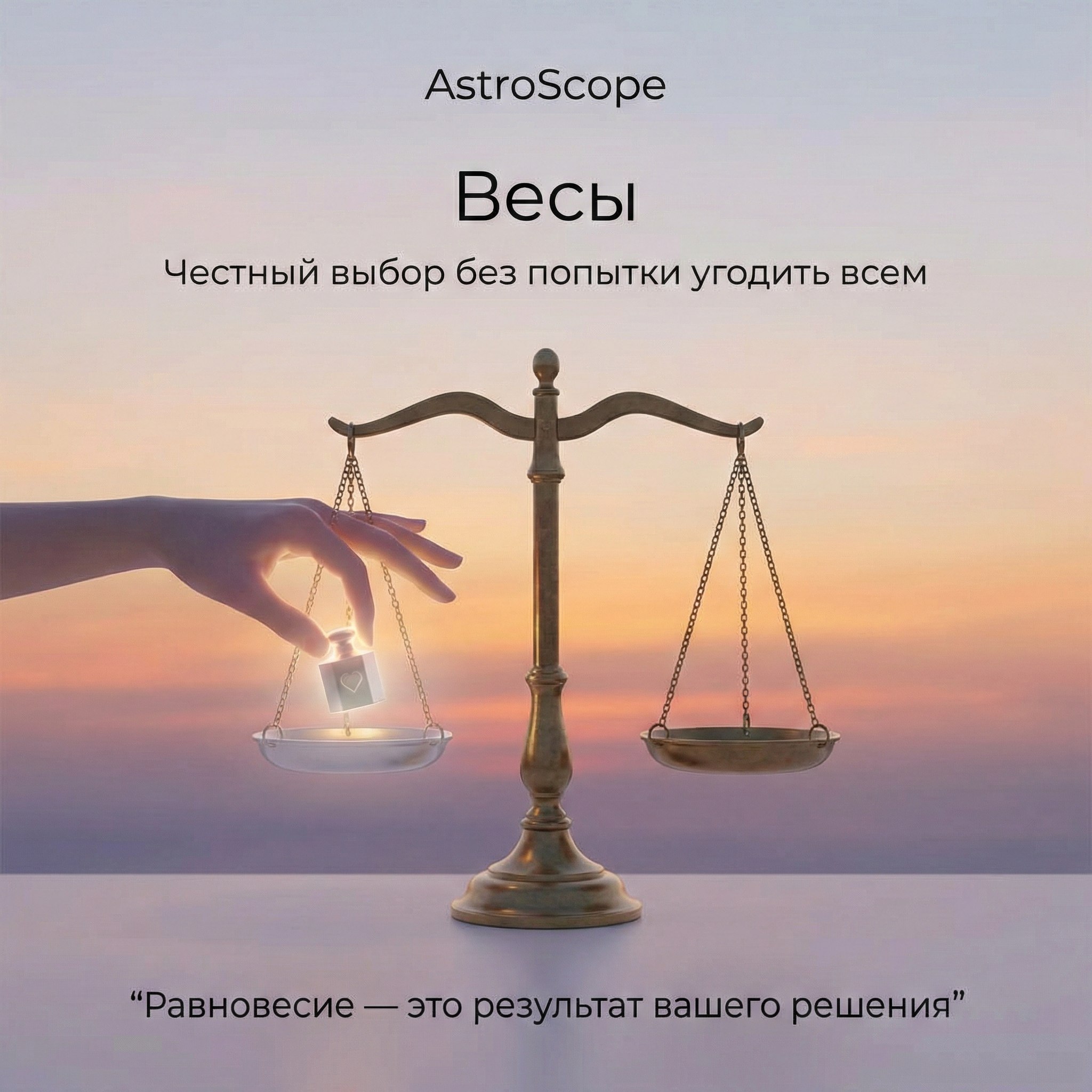 Весы: Почему сегодня честность — это кратчайший путь к гармонии