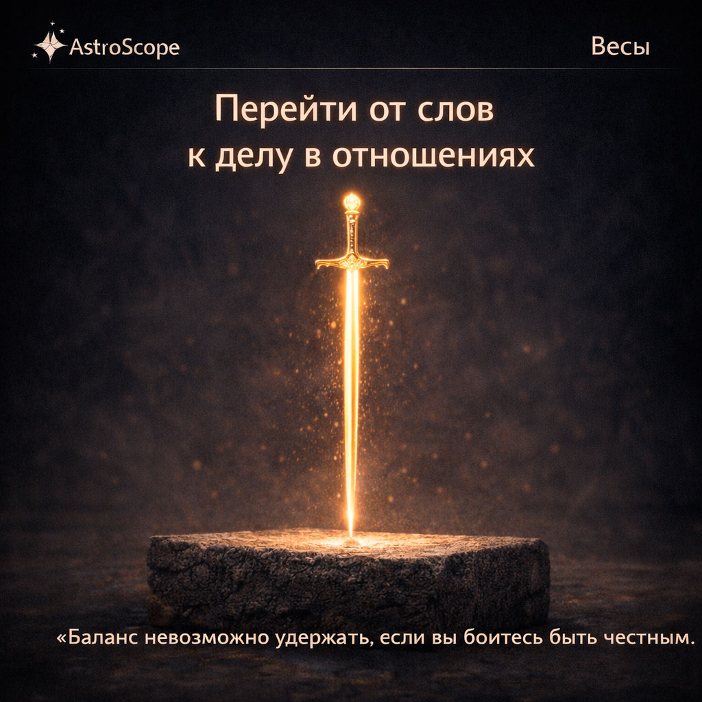 Весы 25 февраля: Время превратить слова в конкретные поступки