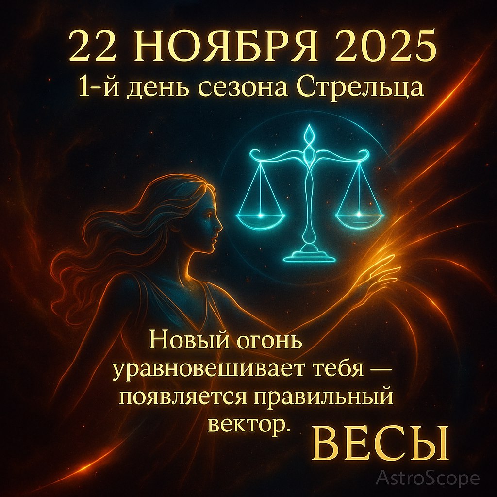 Весы 22 ноября 2025 — равновесие и новый вектор движения