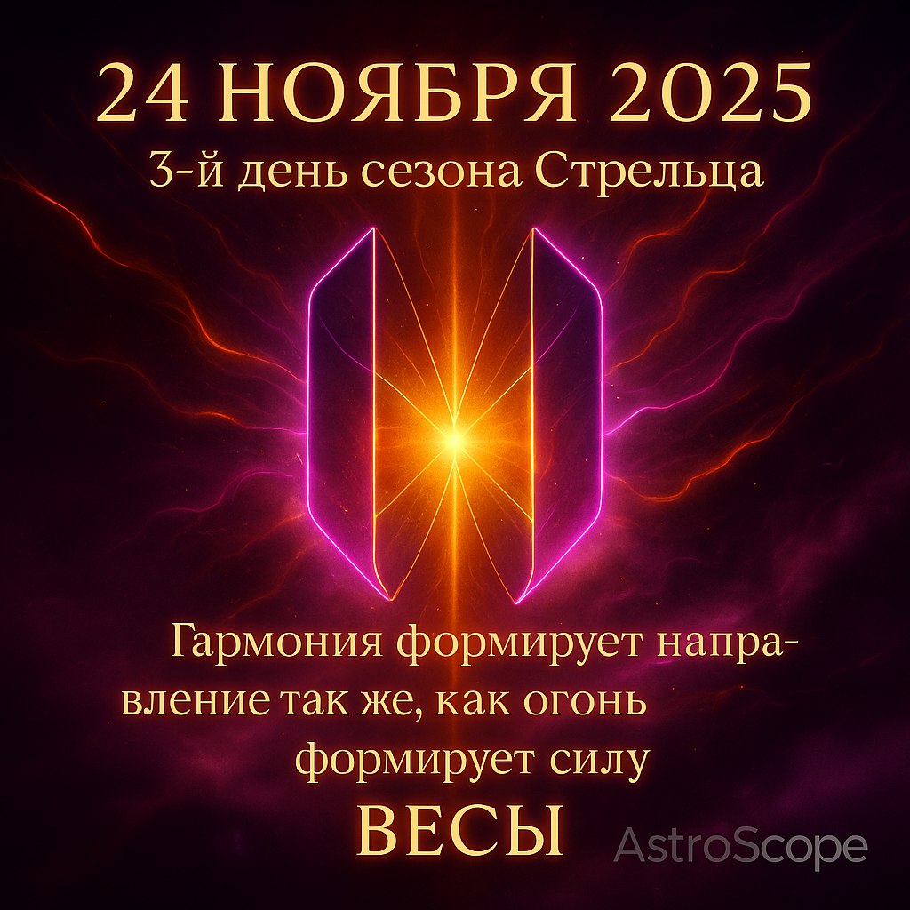 ♎ Весы 24 ноября 2025 — точка равновесия между огнём и светом