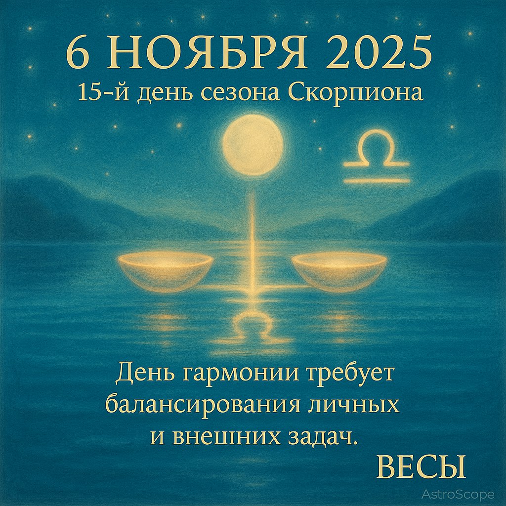 Гармония и баланс — 6 ноября 2025