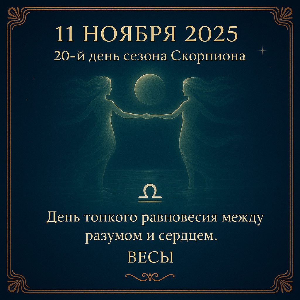 ♎ Весы 11 ноября 2025 — гармония между мыслями и чувствами