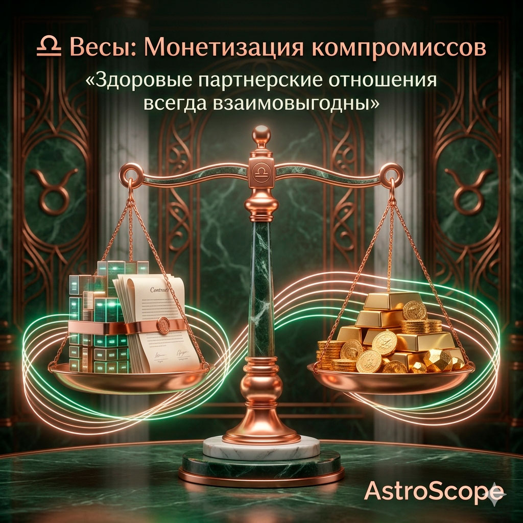 ♎ Весы, энергия 24 апреля: Монетизация компромиссов