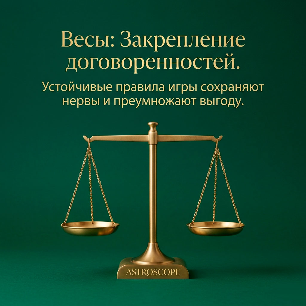 Гороскоп Весы на 25 апреля: Закрепление договоренностей