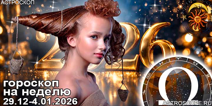 Весы и ваш гороскоп на неделю по аспектам периода с 29 декабря по 4 января 2026