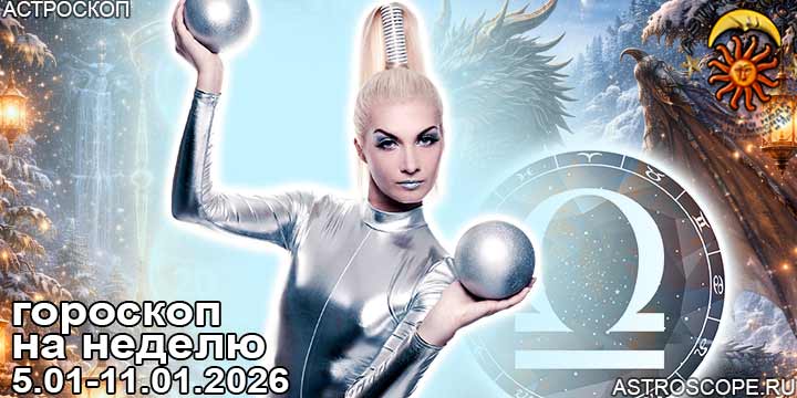 Весы и ваш гороскоп на неделю по аспектам периода с 5 января по 11 января 2026