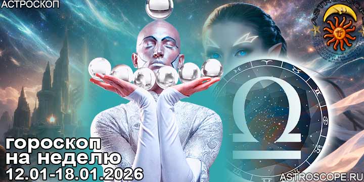 Весы и ваш гороскоп на неделю по аспектам периода с 12 января по 18 января 2026