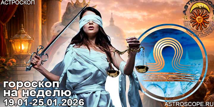 Весы и ваш гороскоп на неделю по аспектам периода с 19 января по 25 января 2026