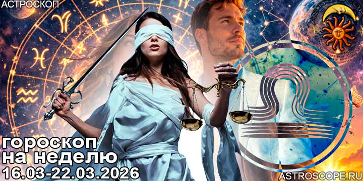 Весы и ваш гороскоп на неделю по аспектам периода с 16 марта по 22 марта 2026