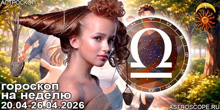 Весы и ваш гороскоп на неделю по аспектам периода с 20 апреля по 26 апреля 2026