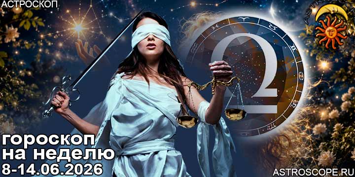 Весы и ваш гороскоп на неделю по аспектам периода с 8 июня по 14 июня 2026