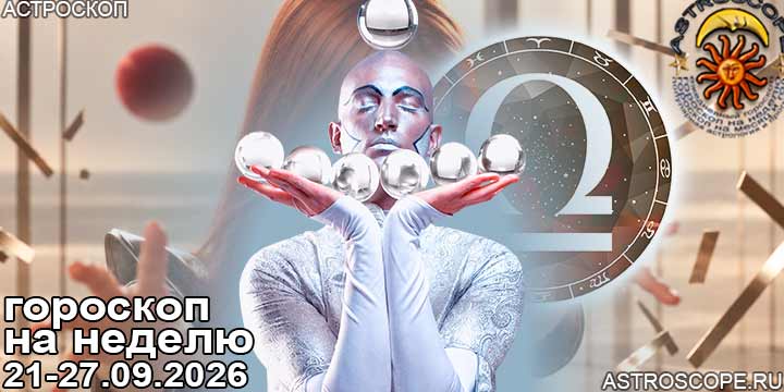 Весы и ваш гороскоп на неделю по аспектам периода с 21  по 27 сентября 2026