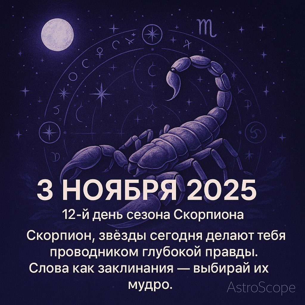 ♏ Скорпион ⚡ 3 ноября