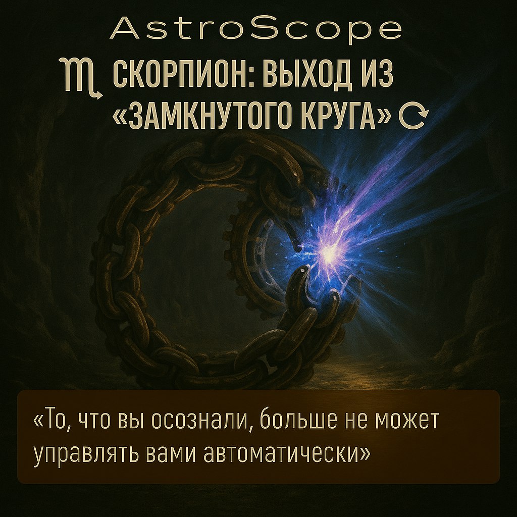 ♏ Скорпион: День выхода из «замкнутого круга» Время осознать свои автоматические реакции