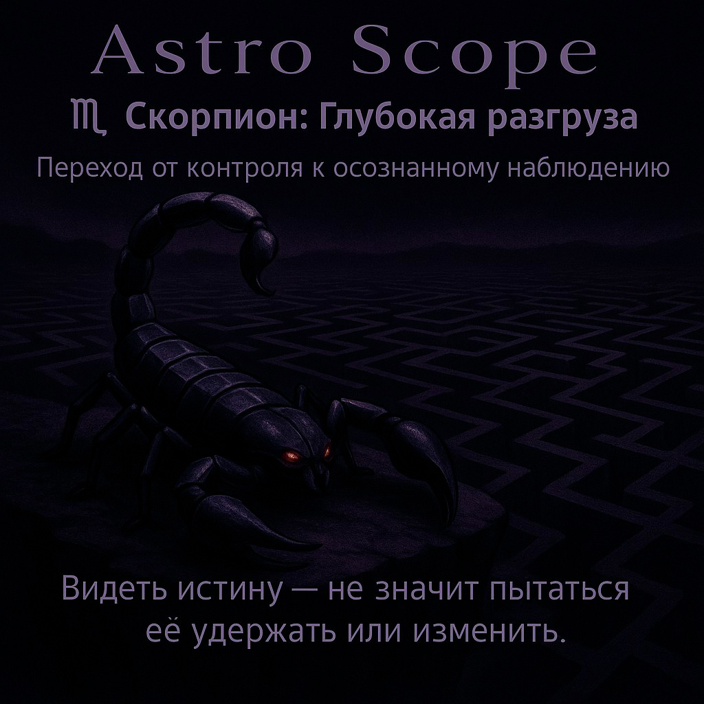 ♏ Скорпион: День глубокой разгрузки Переход от контроля к осознанному наблюдению