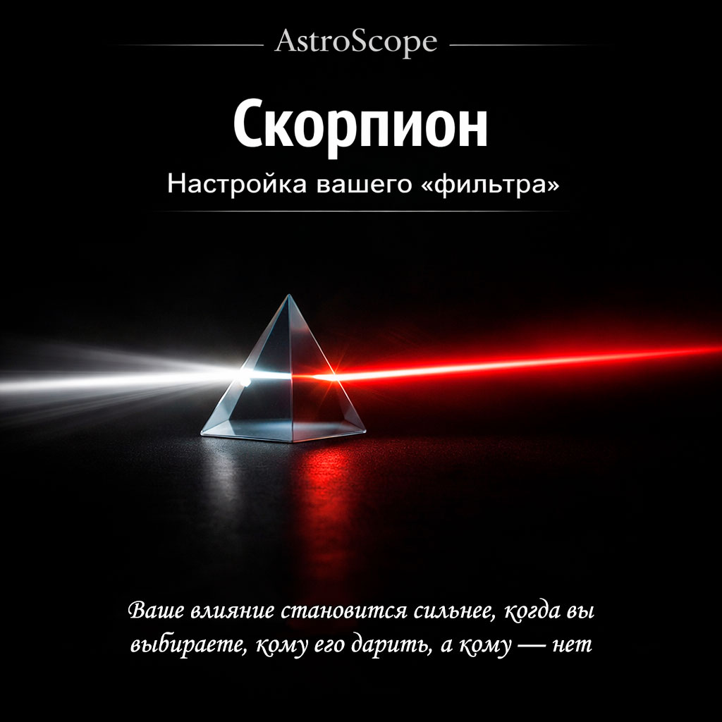 ♏ Скорпион 15 февраля: день настройки вашего «фильтра»