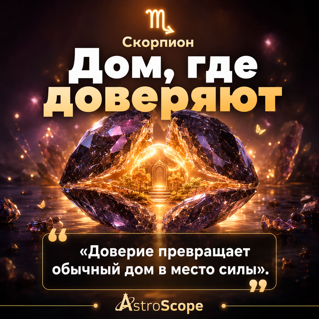 ♏ Скорпион, энергия 19 июля: Дом, где доверяют