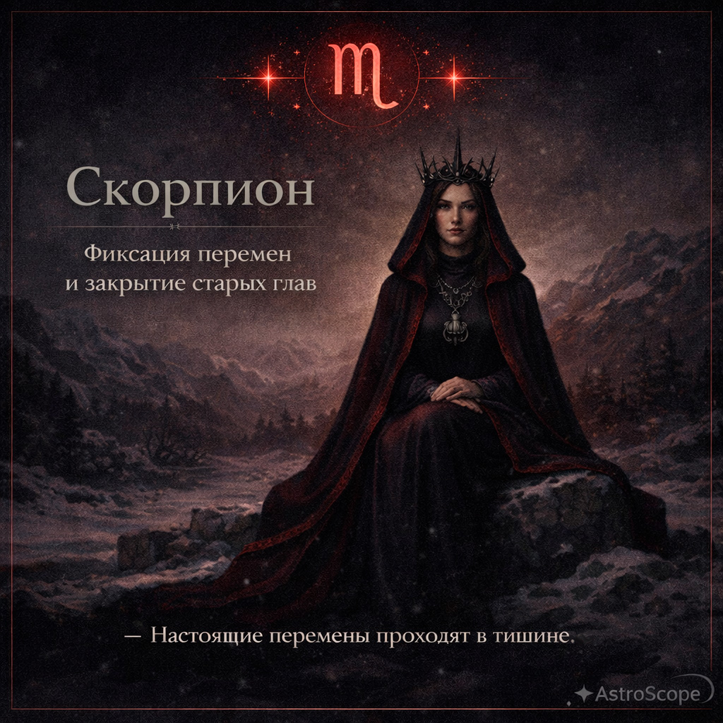 ♏ Скорпион — Фиксация перемен и закрытие старых глав
