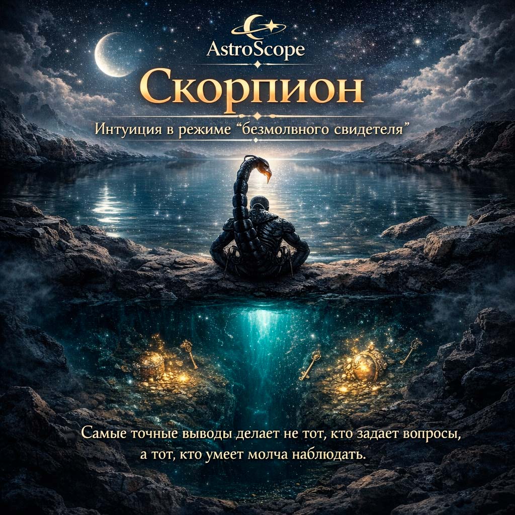 Скорпион 21 февраля: Интуиция в режиме «безмолвного свидетеля»